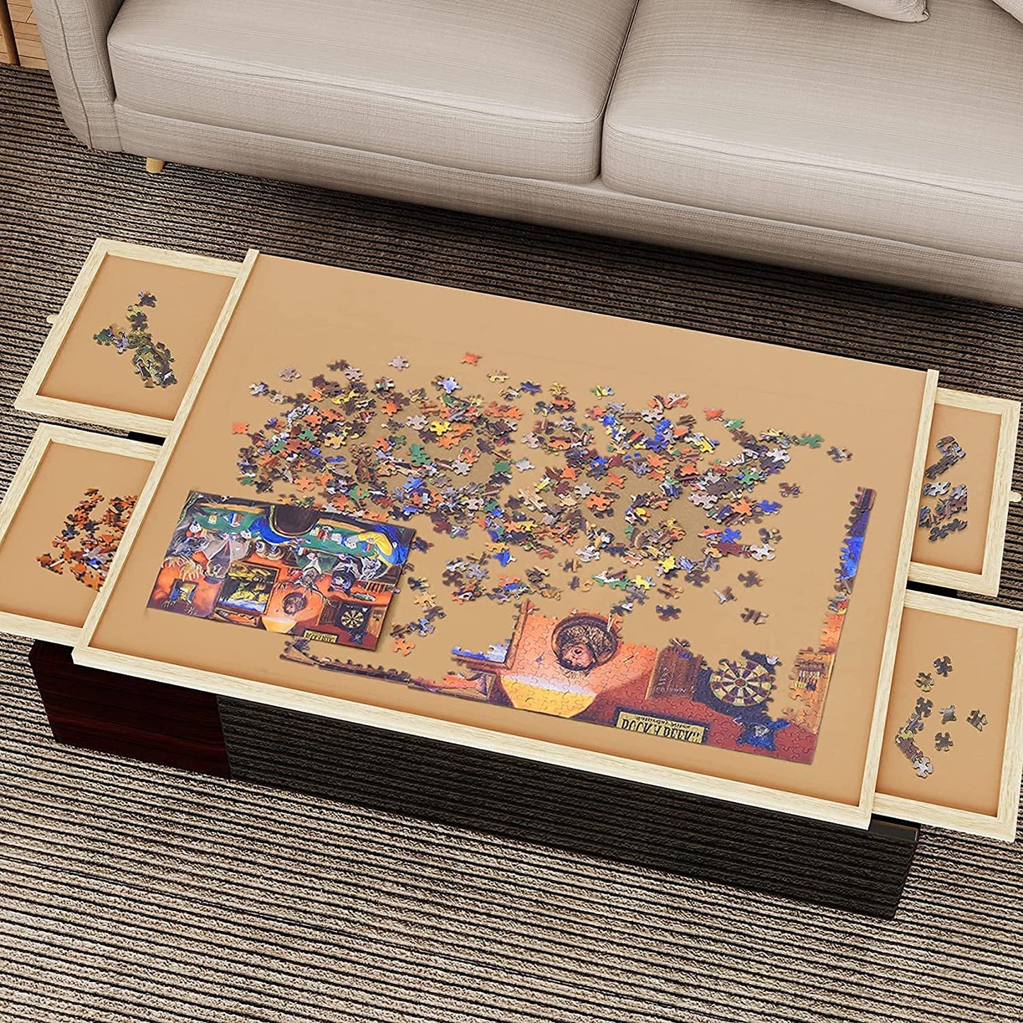 Puzzle Table Craft Board Game Table Jigsaw Game Table