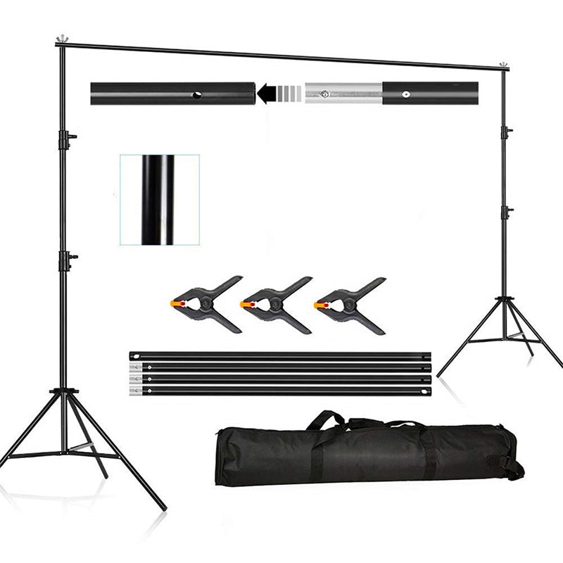 Close up of backdrop clamp gripping canvas securely