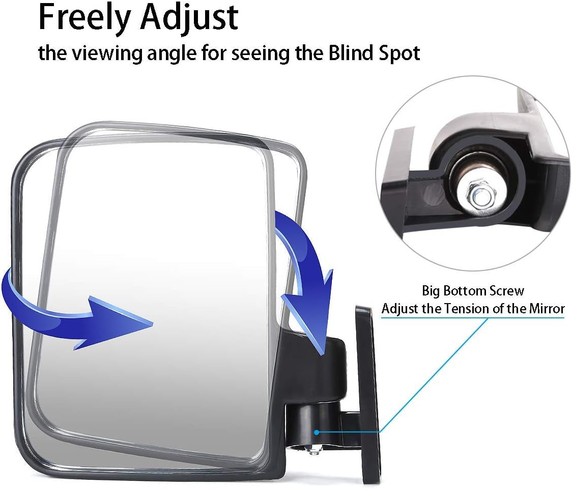 Golf cart mirror clamp made from durable ABS material