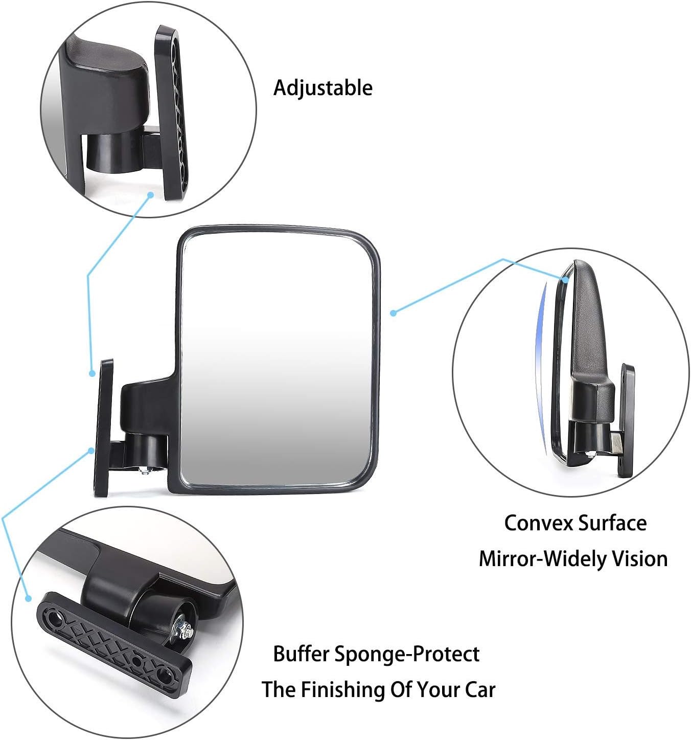Golf cart mirror hardware including screws and washers
