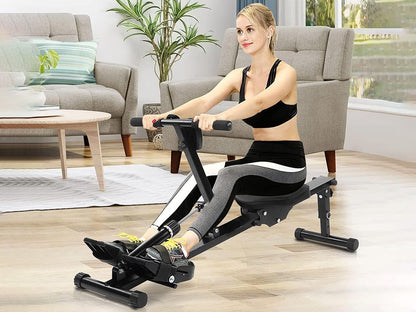 Rowing machine fitness machine ergonomic seat with foam pad