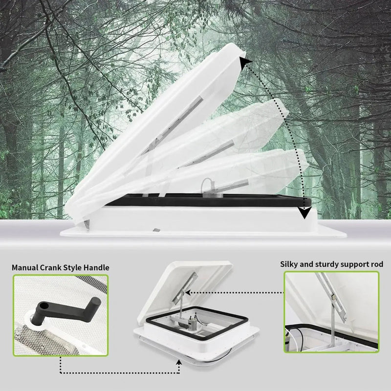 Caravan Roof Vent with Fan RV Shower Hatch