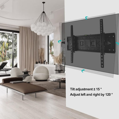 TV bracket load capacity label up to 60kg
