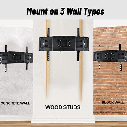 TV bracket folded flat against wall saving space