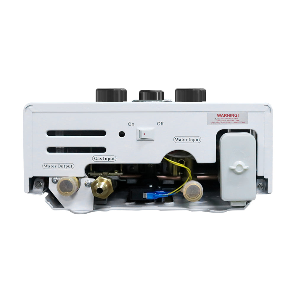Gas water warmer 8L with rain stop cover for outdoor use