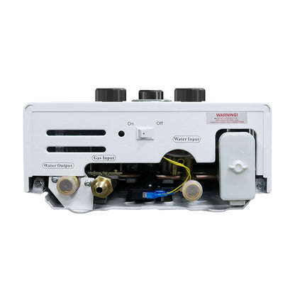 Gas water warmer 8L with rain stop cover for outdoor use