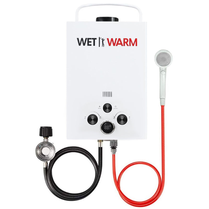 12V pump attached to gas water warmer 8L for water supply