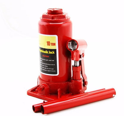 Bottle Jack 10T showing lifting height adjustment
