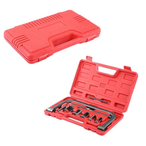 Valve spring compressor tool kit arranged for car engine use