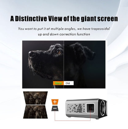 Smart WiFi HD projector with manual keystone correction adjustment