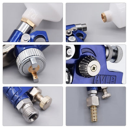 Top angle of paint spray gun showing lightweight design