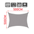 Sun Shade Sail 5x5M Grey Sunshade Cloth Waterproof
