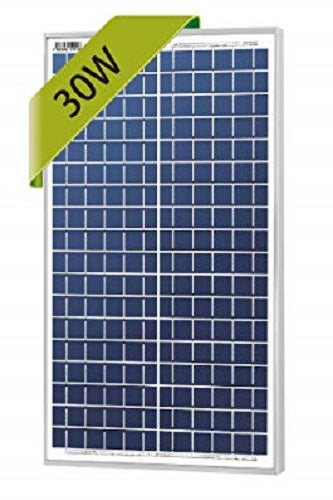 Side view of 30W solar panel with slim aluminium frame