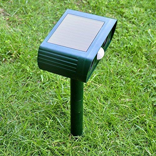 Ultrasonic Solar Powered Insect Animal Repeller PIR Dog Cat Scarer