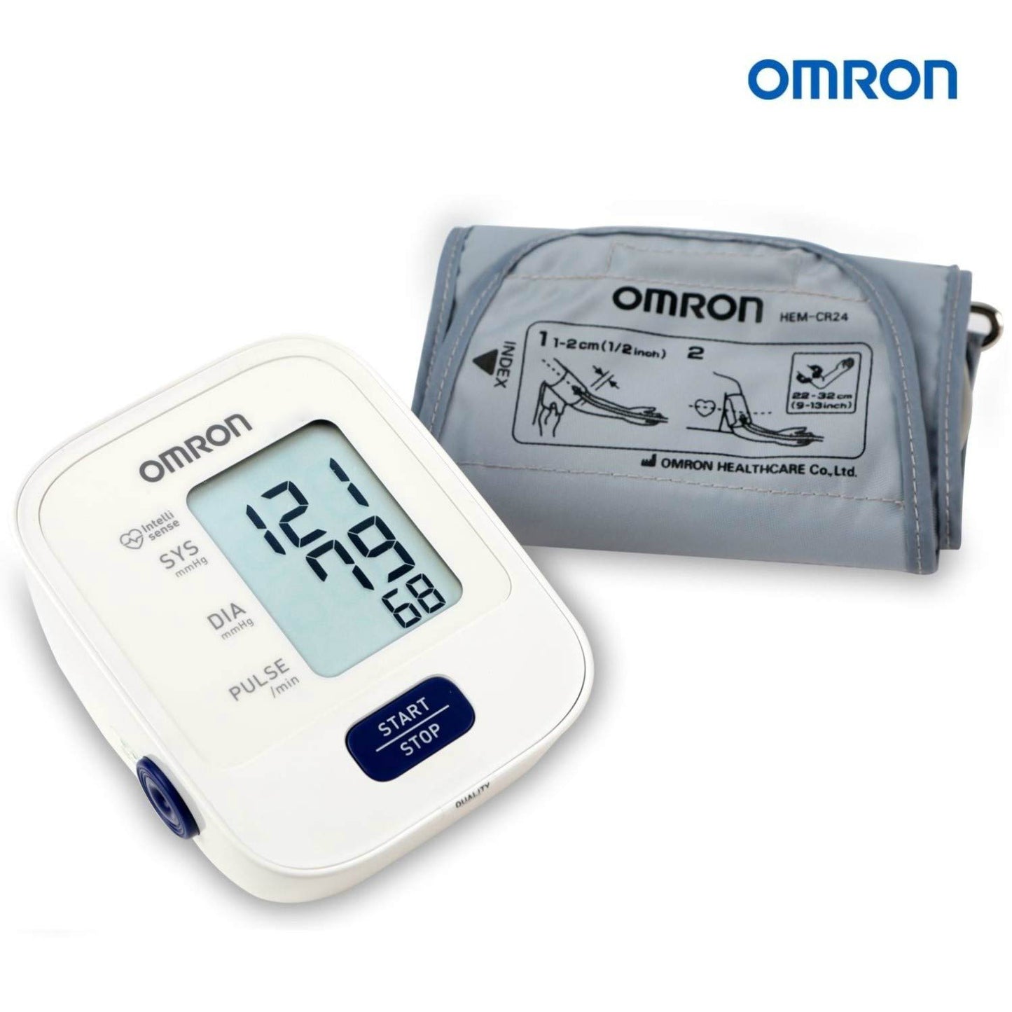 Blood pressure monitor with battery compartment open