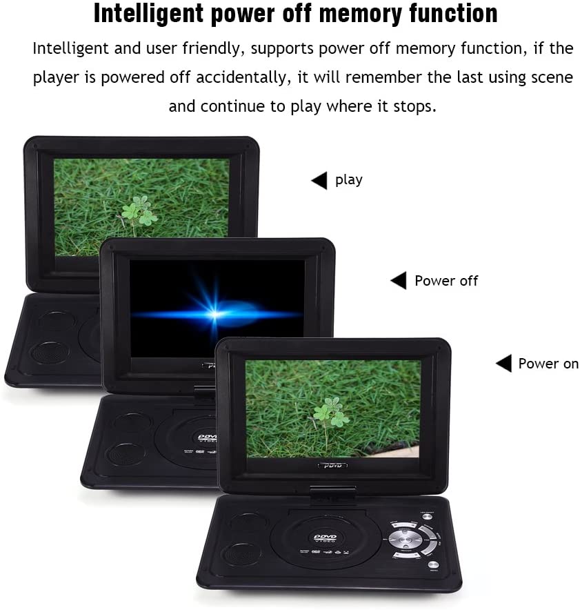 Remote control for portable DVD player in black