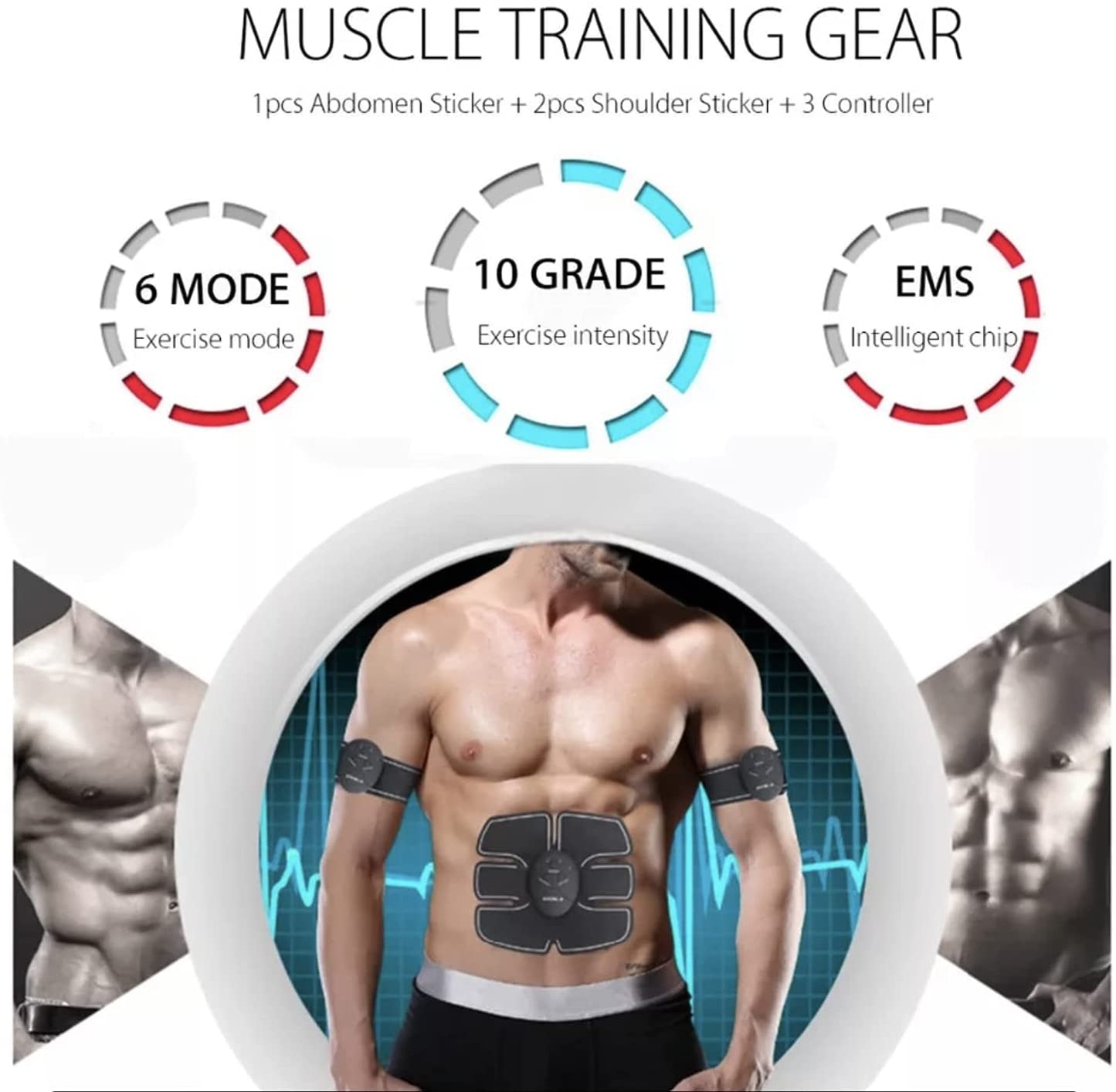 Side angle of portable abdominal machine EMS trainer