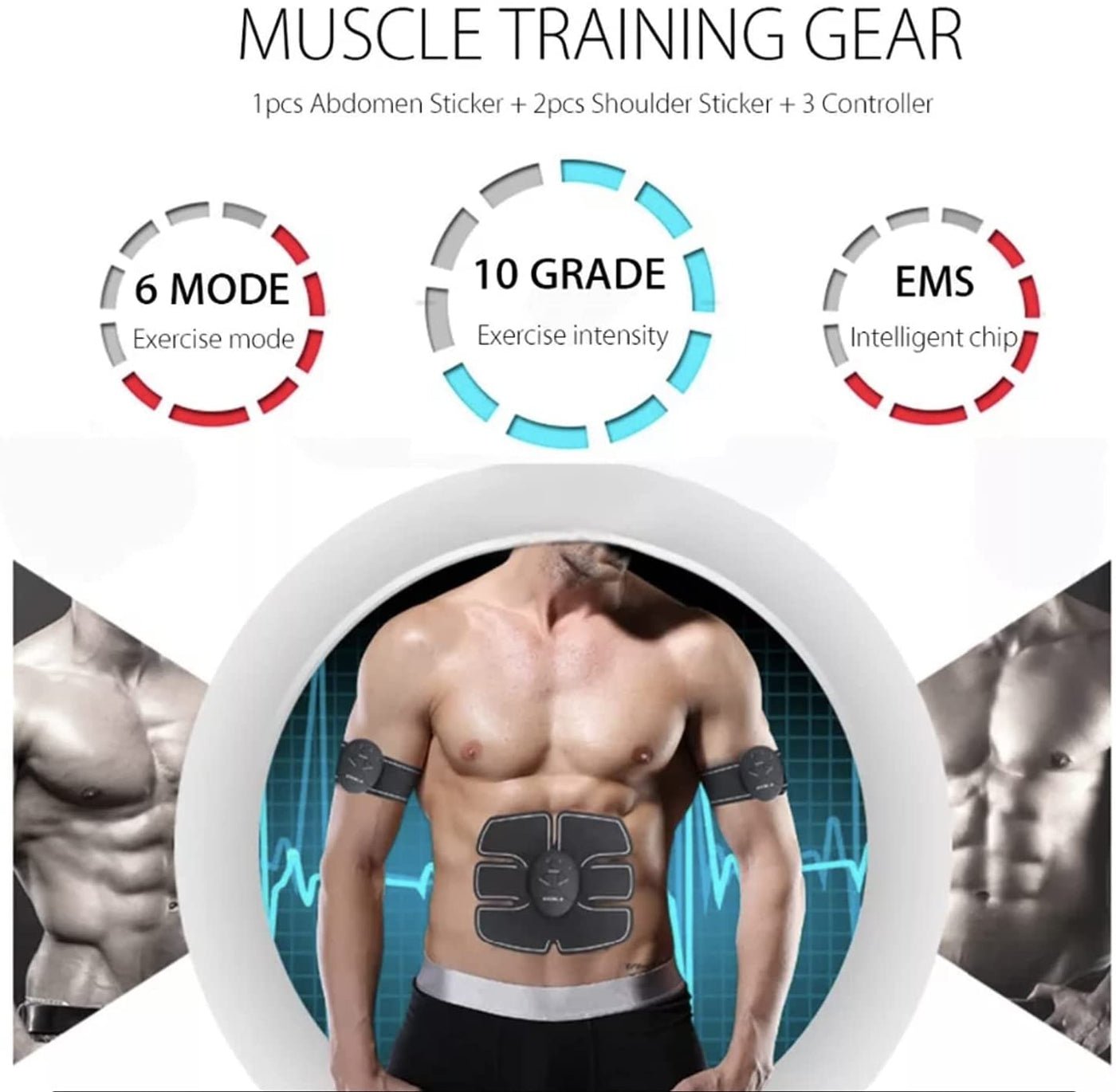 Abdominal Machine Electric Muscle Stimulator ABS Ems Trainer