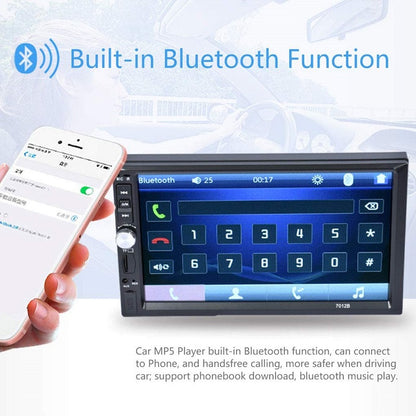 Remote control included with 7 inch Bluetooth car stereo