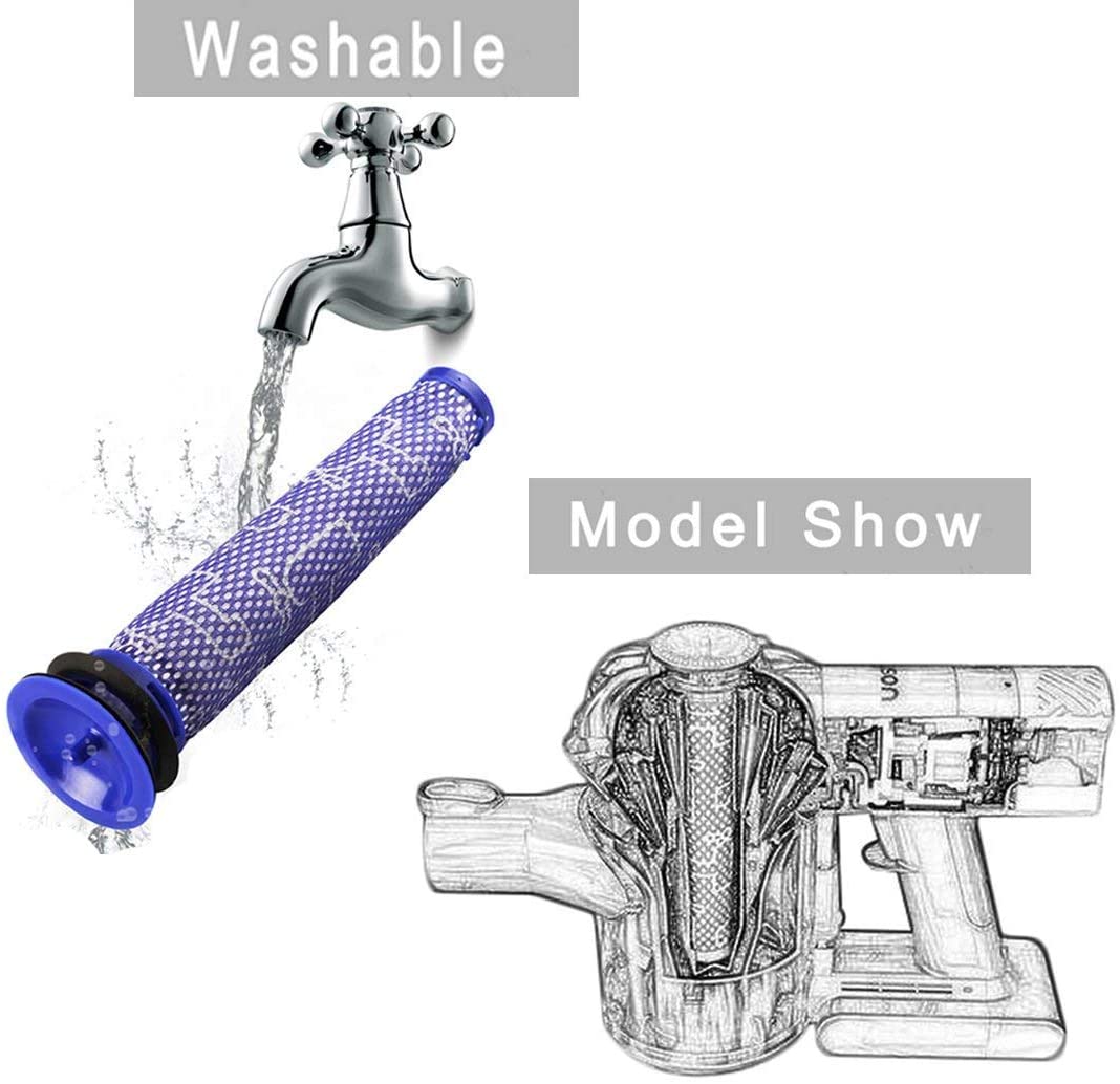 Side view of Dyson vacuum filter with large surface area