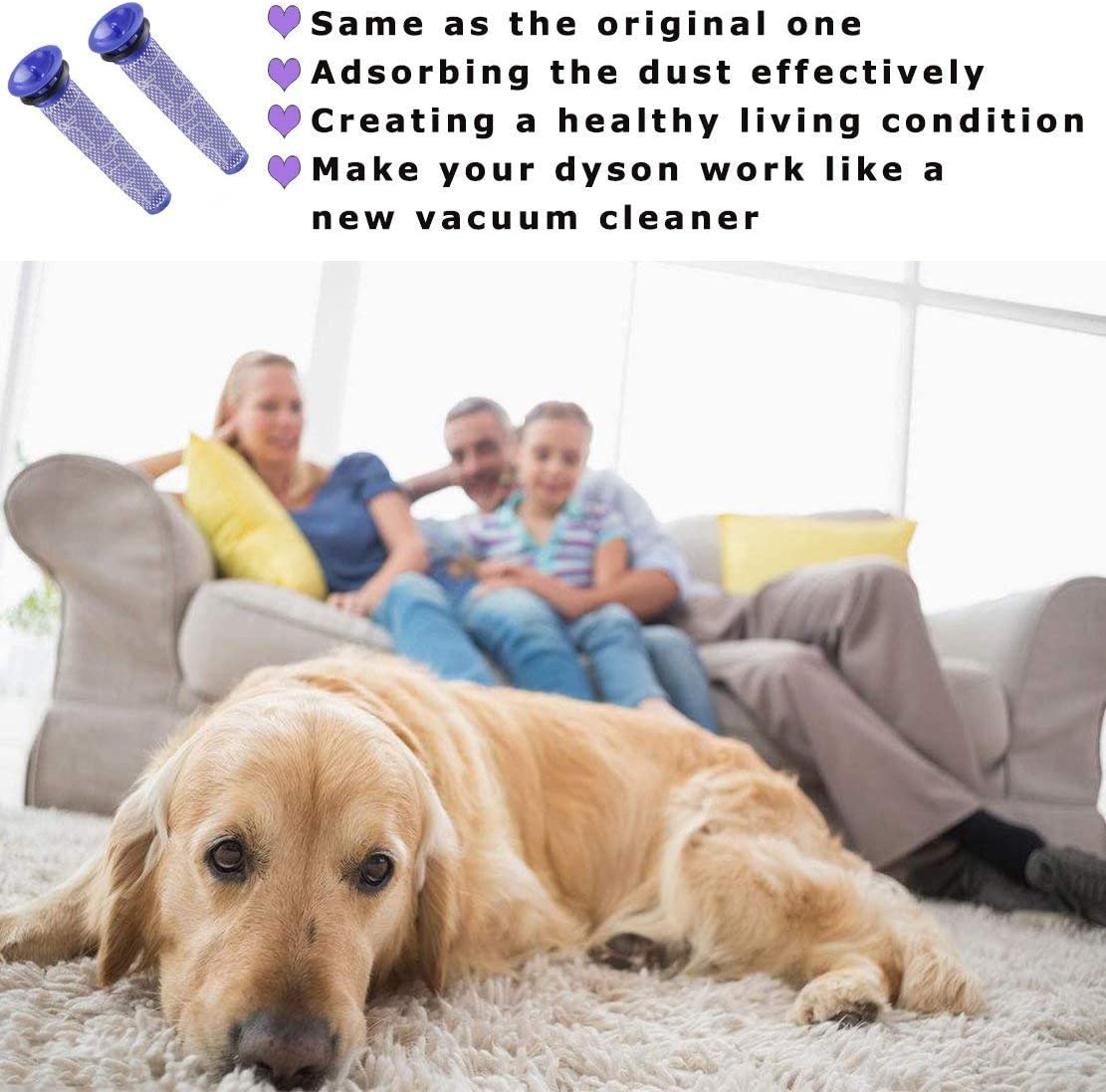 Dyson vacuum filter installed in cordless vacuum cleaner