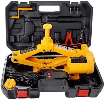 Electric car jack 3 ton 12V steel with built-in night torch lit