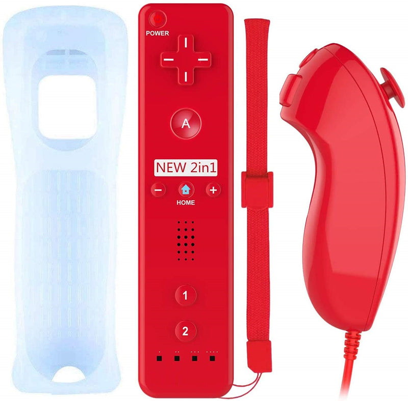 Replacement Wii Remote and Nunchuck - Red