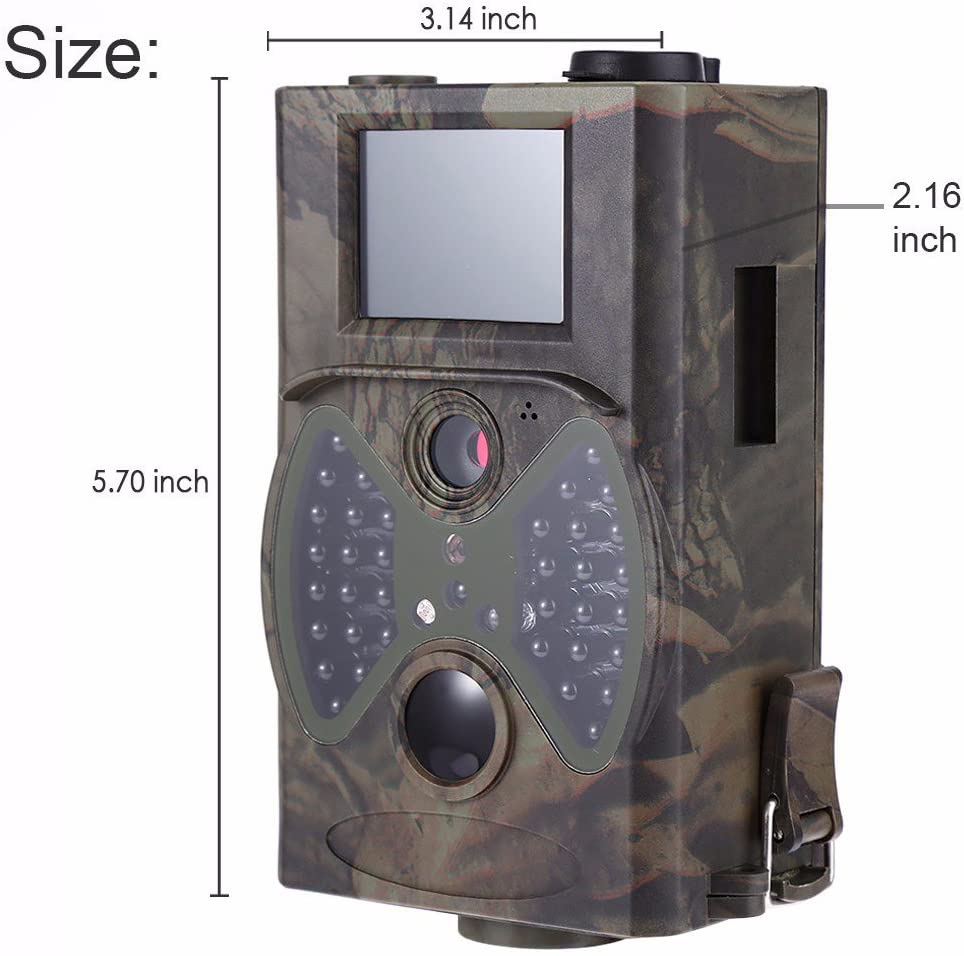 Hunting camera with wireless remote control beside it