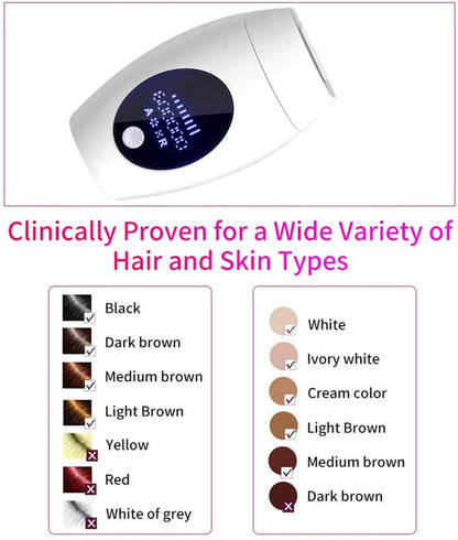IPL laser hair removal device used on legs for body hair removal