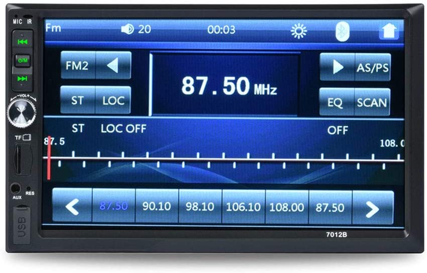 AUX audio input jack on car stereo for external devices