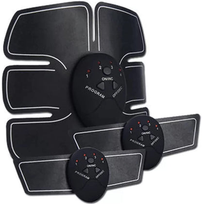 EMS muscle trainer showing adjustable intensity levels