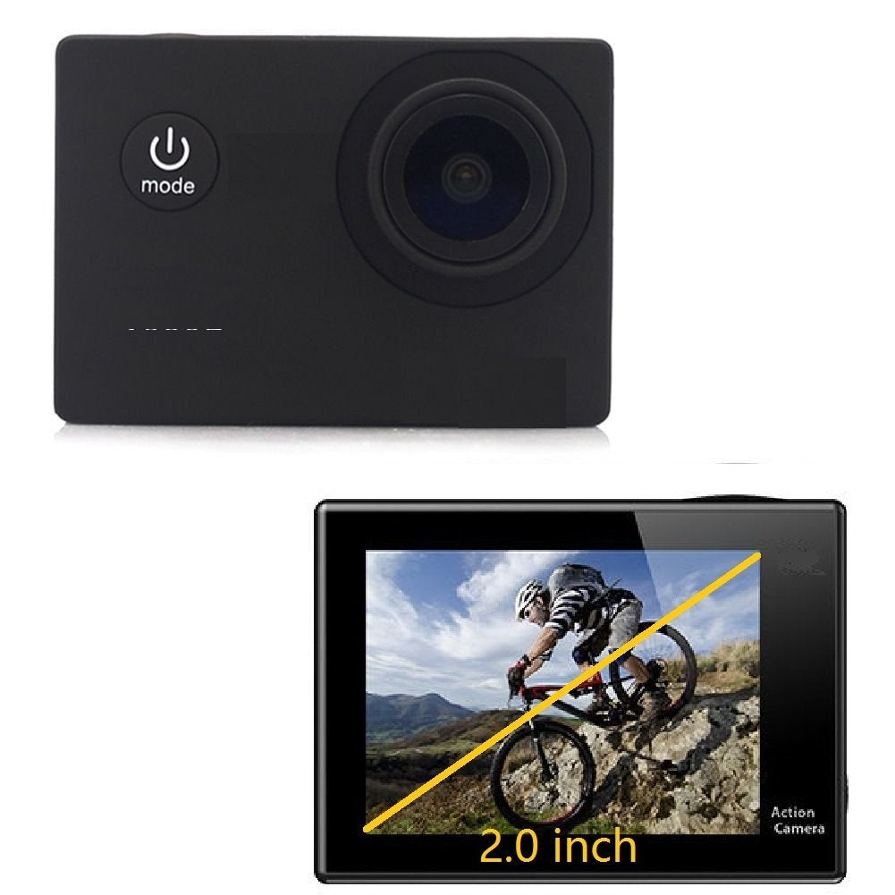 Sports cam mounted on helmet for outdoor activities