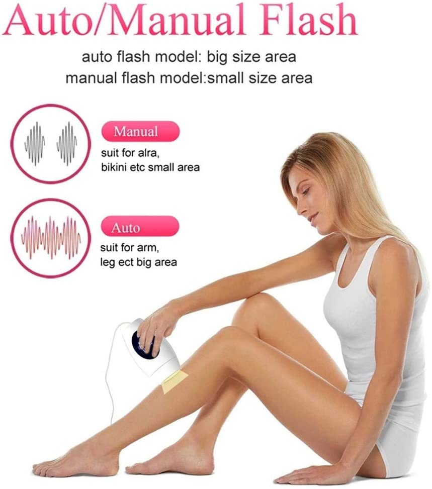 IPL laser hair removal device in automatic flash mode for large areas