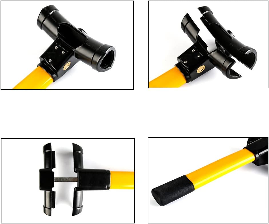 Waterproof car steering wheel lock ready for outdoor use