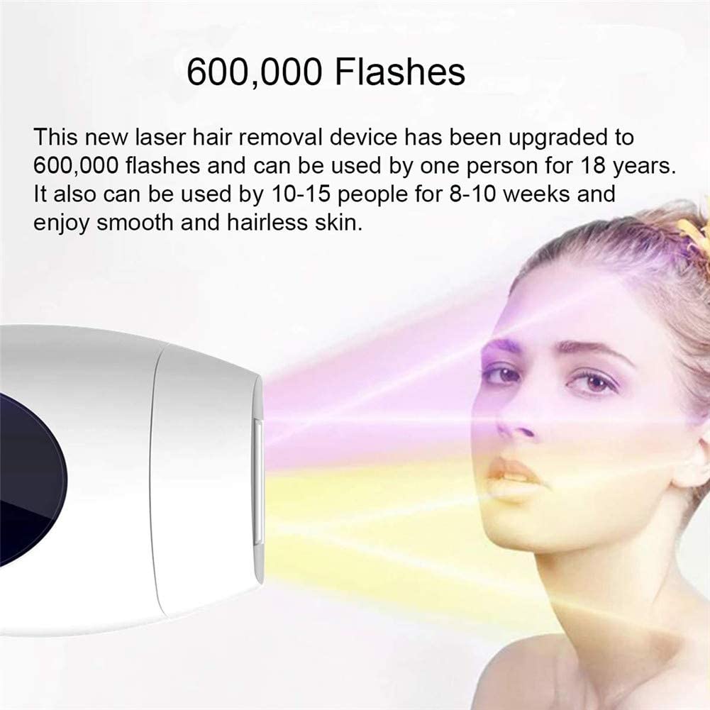 IPL laser hair removal device with white and grey colour finish