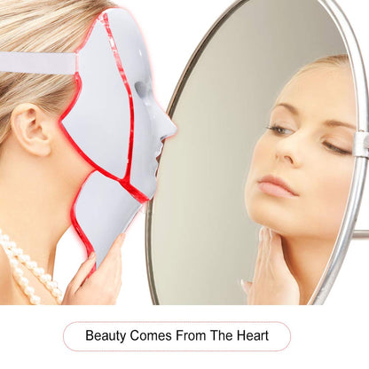 LED face mask made with lightweight material for comfort
