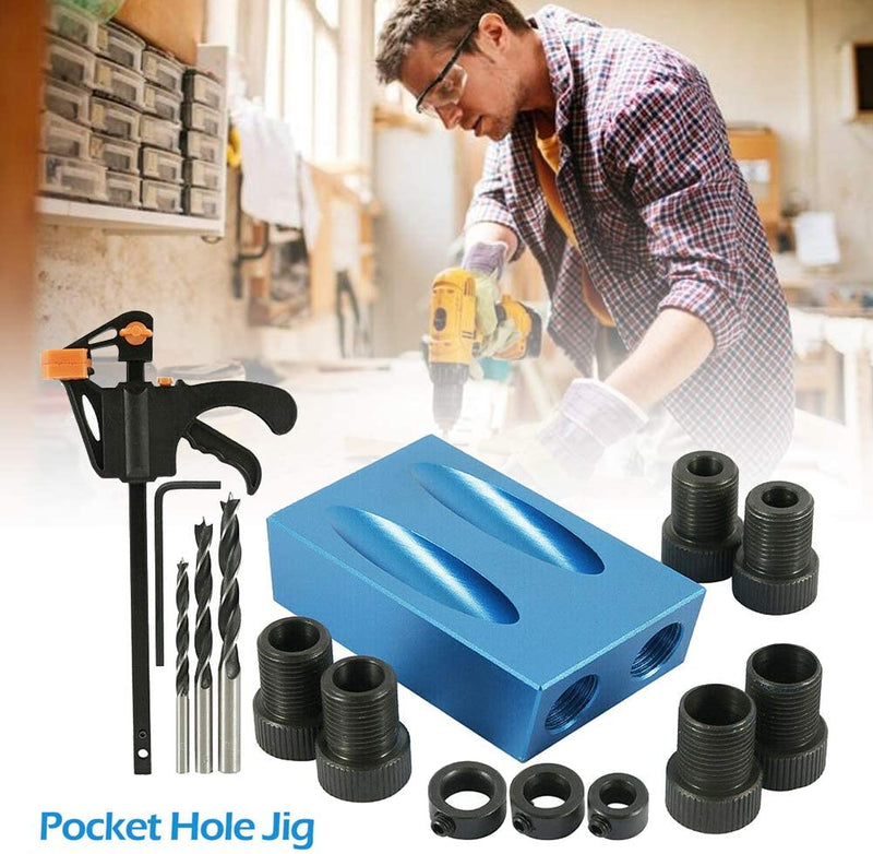 Pocket Hole Jig Kit Dowel Drill Joinery Screw Kit