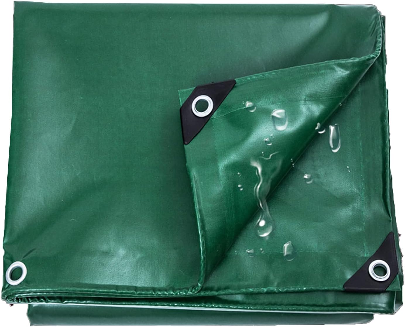 Tarpaulin folded compactly for easy carrying and storage