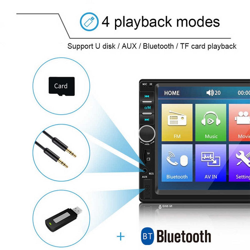 Remote control for car stereo Bluetooth MP5 player with buttons