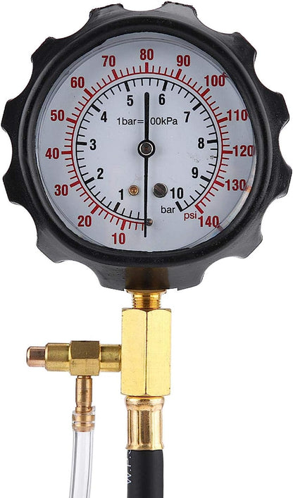 Fuel pressure tester kit including instruction manual and accessories