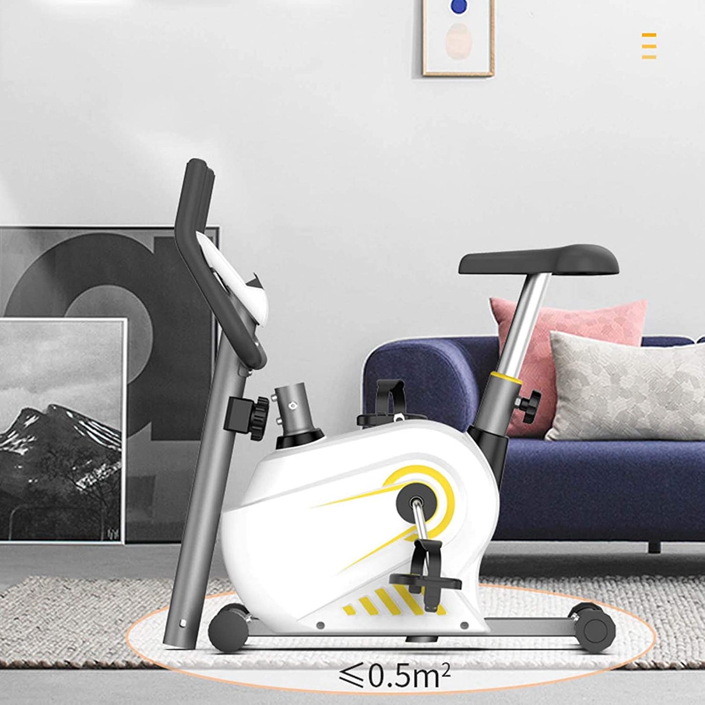 Flywheel of exercise bike showing 6kg weight in motion