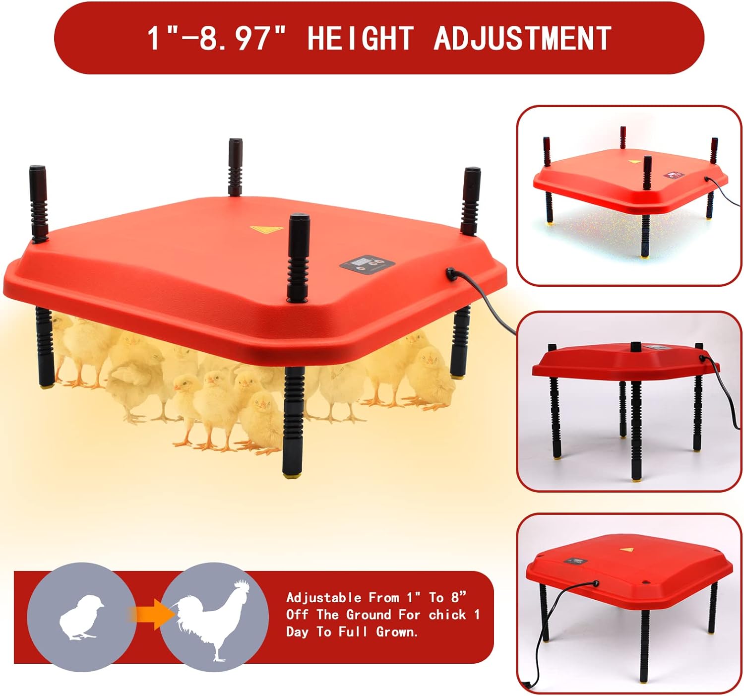 Chicken heating plate brooder heating surface with red LED indicator