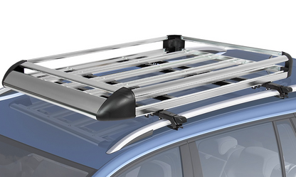Top view of roof rack basket universal showing tie-down points