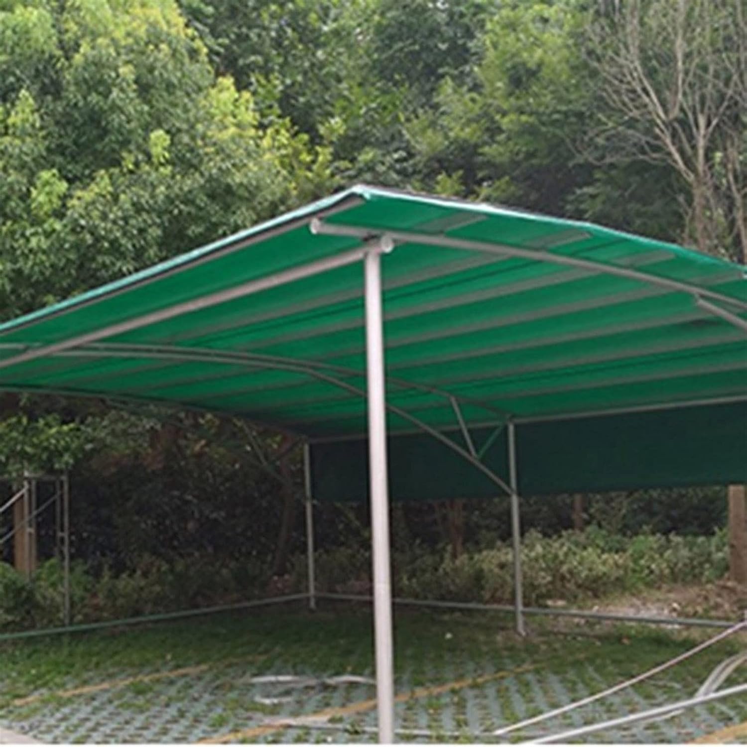 Edge of canvas tarpaulin showing double-layer edging detail