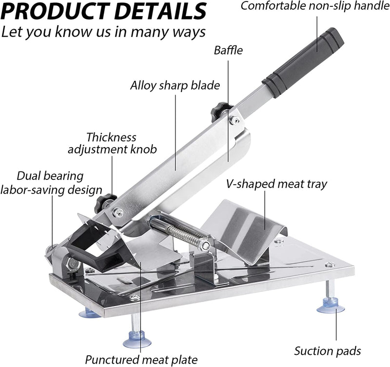 Manual Meat Slicer Stainless Steel