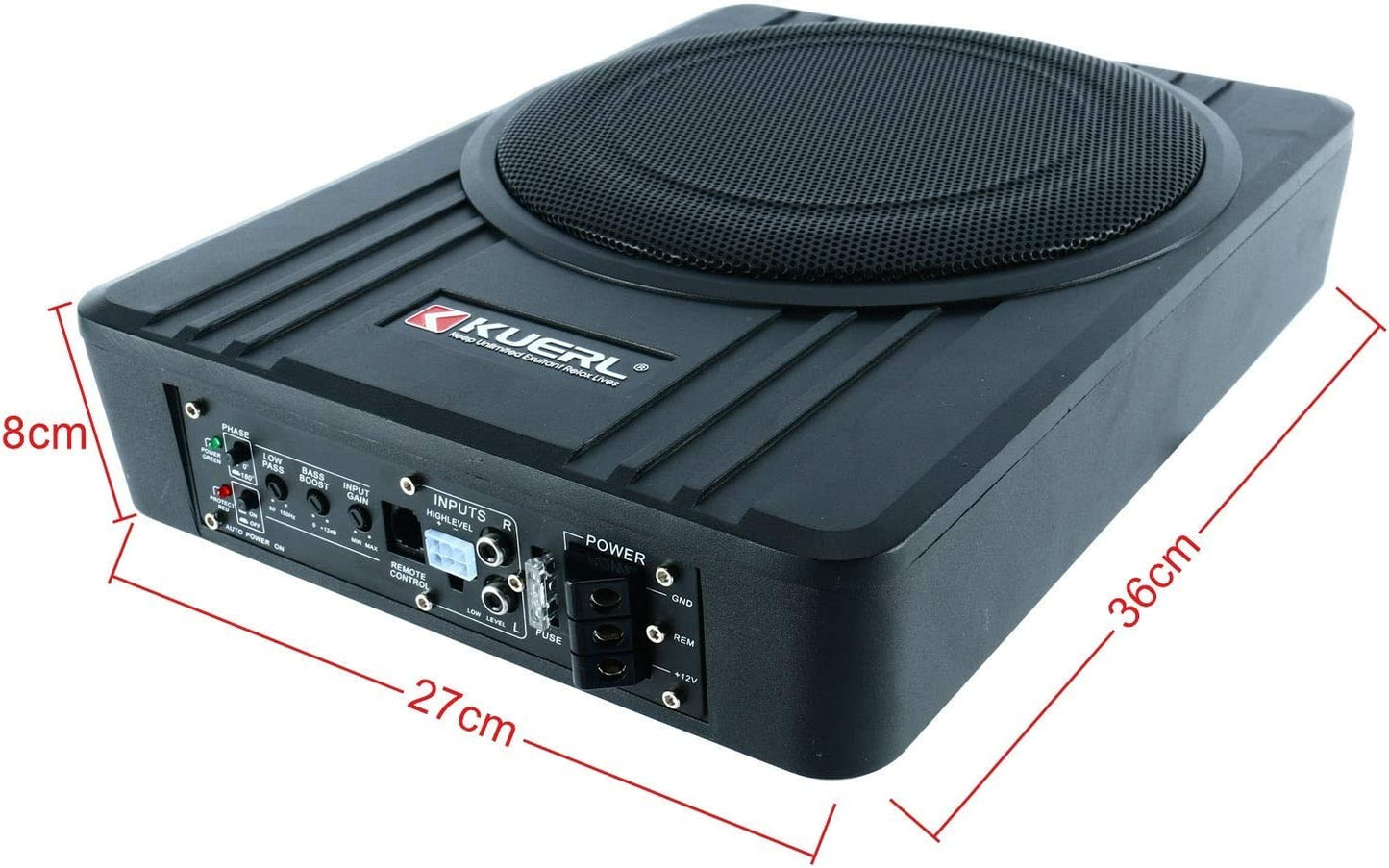 Control line and remote for bass adjustment