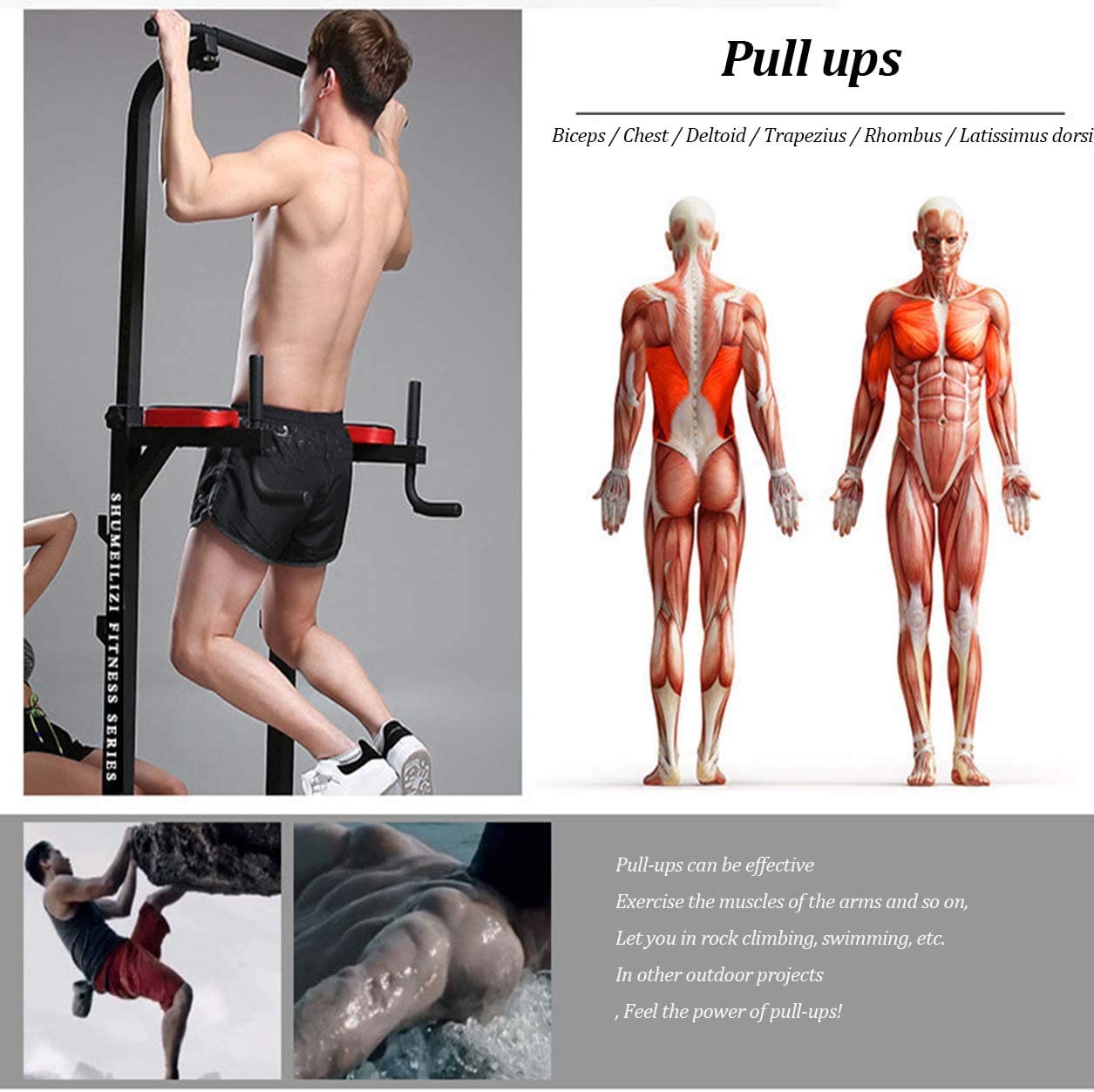 HOT Chin Pull Ups Chest Workout Weight Bench Chin Up Pull Up