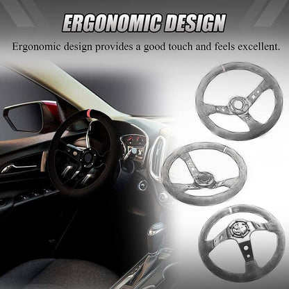 350mm steering wheel installed in vehicle interior