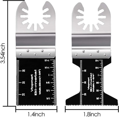 Metal cutting oscillating blade with fine teeth for precision