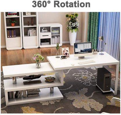 Computer Desk Table with bookshelf